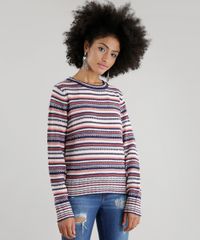 Sueter-em-Trico-Listrado-Rosa-Claro-8494406-Rosa_Claro_1 Sueter-em-Trico-Listrado-Rosa-Claro-8494406-Rosa_Claro_1
