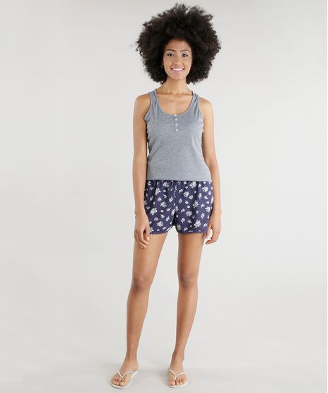 Pijama-Estampado-Floral-Cinza-Mescla-8593904-Cinza_Mescla_1