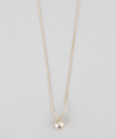 Colar-com-Pingente-Texturizado-Dourado-8557554-Dourado_1