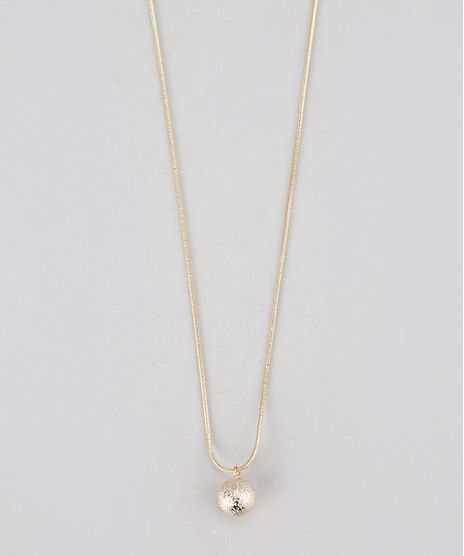 Colar-com-Pingente-Texturizado-Dourado-8557554-Dourado_1
