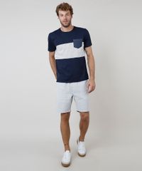Camiseta-Masculina-com-Recorte-Listrado-e-Bolso-Manga-Curta-Gola-Careca-Azul-Marinho-9731141-Azul_Marinho_3