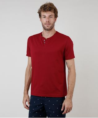 Camiseta-Masculina-Basica-Manga-Curta-Gola-Portuguesa--Vermelho-Escuro-8170415-Vermelho_Escuro_1