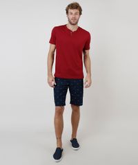 Camiseta-Masculina-Basica-Manga-Curta-Gola-Portuguesa--Vermelho-Escuro-8170415-Vermelho_Escuro_3