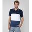 Polo-Masculina-Comfort-Fit-com-Recorte-e-Bordado-Manga-Curta-Azul-Marinho-9870320-Azul_Marinho_1