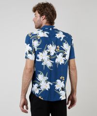 Camisa-Masculina-Relaxed-Estampada-Floral-Manga-Curta-Azul-Marinho-9657157-Azul_Marinho_2