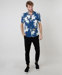 Camisa-Masculina-Relaxed-Estampada-Floral-Manga-Curta-Azul-Marinho-9657157-Azul_Marinho_3