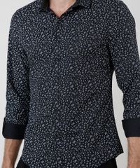 Camisa-Masculina-Slim-Fit-Estampado-de-Risquinhos-Manga-Longa-Preta-9657146-Preto_4