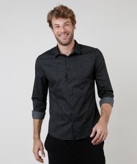 Camisa-Social-Masculina-Slim-Fit-Manga-Longa-Chumbo-9657372-Chumbo_1