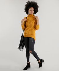 Sueter-em-Trico-com-Gola-Alta-Amarelo-Escuro-8490096-Amarelo_Escuro_3
