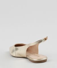 Sapatilha-Feminina-Via-Uno-Bico-Fino-Metalizada-com-Textura-de-Cobra-Dourado-9684978-Dourado_4