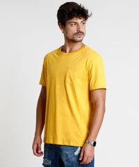 Camiseta-Masculino-Basica-Com-Bolso-Manga-Curta-Gola-Careca-Mostarda-9896554-Mostarda_1