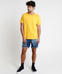 Camiseta-Masculino-Basica-Com-Bolso-Manga-Curta-Gola-Careca-Mostarda-9896554-Mostarda_3