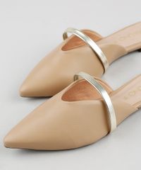 Mule-Feminino-Via-Uno-Bico-Fino-com-Tira-Bege-9919574-Bege_3