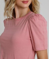 Blusa-Feminina-Basica-Texturizada-Manga-Bufante-Decote-Redondo-Rose-9856461-Rose_4