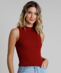 Regata-Feminina-Basica-Cropped-Canelada-Gola-Alta-Vermelho-Escuro-9854976-Vermelho_Escuro_1