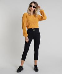 Calca-de-Sarja-Feminina-Sawary-Clochard-Cropped-Cintura-Super-Alta--Preta-9914200-Preto_3