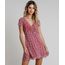 Vestido-Feminino-Curto-em-Tule-Estampado-Floral-com-Amarracao-Manga-Curta-Rosa-Escuro-9886767-Rosa_Escuro_1
