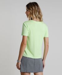 Blusa-Feminina--Calma-deixa-fluir--Manga-Curta-Decote-Redondo-Verde-9870673-Verde_2