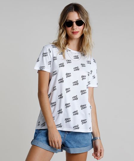 Blusa-Feminina-Arlequina-Estampada-Manga-Curta-Decote-Redondo-Branca-9886197-Branco_1 Blusa-Feminina-Arlequina-Estampada-Manga-Curta-Decote-Redondo-Branca-9886197-Branco_1