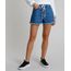 Short-Jeans-Feminino-Cintura-Super-Alta-com-Cadarco-Barra-Desfiada-Azul-Medio-9884333-Azul_Medio_1