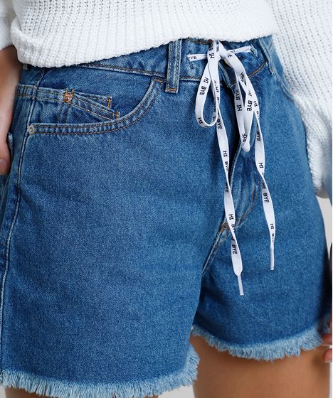 bermuda desfiada na cintura