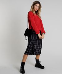 Sueter-Feminino-em-Trico-Chenille-Decote-V-Vermelha-9811695-Vermelho_3