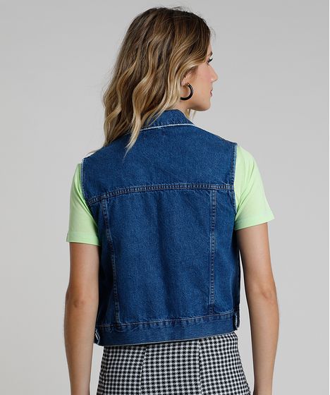 colete jeans feminino c&a