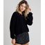Sueter-Feminino-em-Trico-Chenille-Decote-V-Preto-9811695-Preto_1