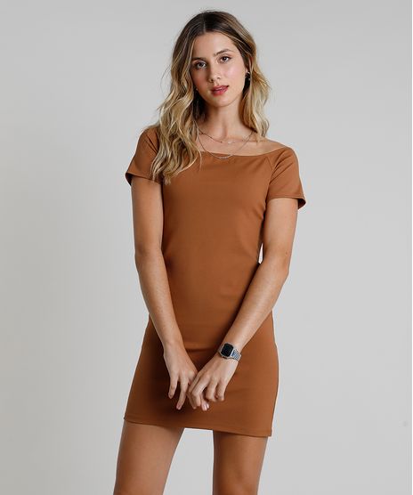 Vestido-Feminino-Curto-Ombro-a-Ombro-Manga-Curta--Caramelo-9936448-Caramelo_1