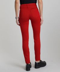 Calca-de-Sarja-Feminina-Super-Skinny-Pull-Up-Cintura-Media-Vermelho-Escuro-9864210-Vermelho_Escuro_2