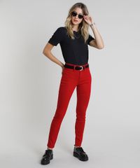 Calca-de-Sarja-Feminina-Super-Skinny-Pull-Up-Cintura-Media-Vermelho-Escuro-9864210-Vermelho_Escuro_3