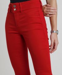Calca-de-Sarja-Feminina-Super-Skinny-Pull-Up-Cintura-Media-Vermelho-Escuro-9864210-Vermelho_Escuro_4