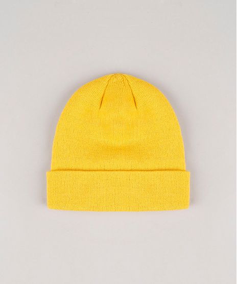 Gorro-Masculino-Basico-em-Trico-Amarela-9801876-Amarelo_1