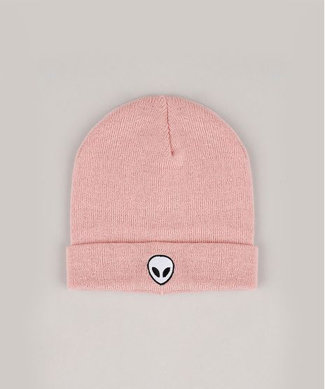Gorro-Masculino-com-Bordado-Alien-Rosa-9368135-Rosa_1