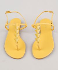 Rasteirinha-Feminina-Oneself-com-Aviamentos-Amarela-9883163-Amarelo_5