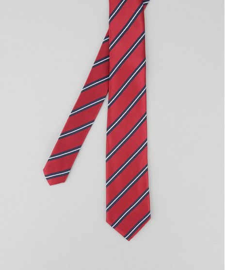 Gravata-em-Jacquard-Listrada-Vermelha-8327832-Vermelho_1