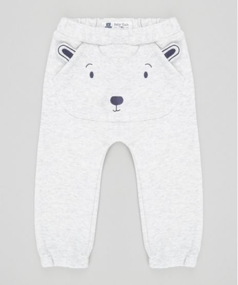 Calca-em-Moletom-de-Algodao---Sustentavel--Urso--Cinza-Mescla-8490989-Cinza_Mescla_1