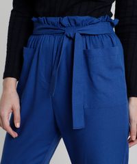Calca-Feminina-Clochard-Cintura-Alta-com-Linho-e-Amarracao-Azul-Royal-9914939-Azul_Royal_4 Calca-Feminina-Clochard-Cintura-Alta-com-Linho-e-Amarracao-Azul-Royal-9914939-Azul_Royal_4