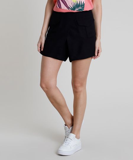 Short-Feminino-Cintura-Media-com-Linho-e-Sobreposicao-Preto-9879467-Preto_1
