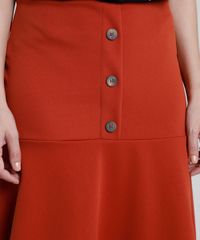 Saia-Feminina-Midi-com-Botoes-e-Recortes--Cobre-9878222-Cobre_4