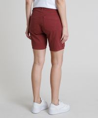 Bermuda-da-Sarja-Feminina-Ciclista-Cintura-Alta-Vermelho-Escuro-9889650-Vermelho_Escuro_2