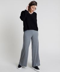 Calca-Feminina-Basica-Pantalona-Cintura-Alta-Canelada-com-Bolsos-Cinza-Mescla-Escuro-9880628-Cinza_Mescla_Escuro_3 Calca-Feminina-Basica-Pantalona-Cintura-Alta-Canelada-com-Bolsos-Cinza-Mescla-Escuro-9880628-Cinza_Mescla_Escuro_3