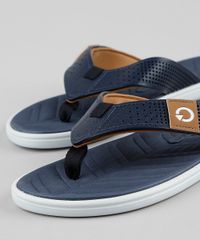 Chinelo Masculino Cartago Azul Marinho Detalhe