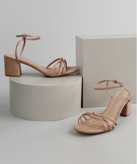 Sandalia-Feminina-Oneself-com-Textura-de-Cobra-Salto-Medio-Grosso-Bege-9685101-Bege_1