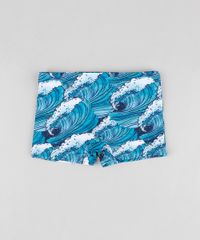 Sunga-Infantil-Boxer-Estampada-de-Ondas-com-Protecao-UV50--Azul-Escuro-9744463-Azul_Escuro_1