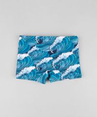 Sunga-Infantil-Boxer-Estampada-de-Ondas-com-Protecao-UV50--Azul-Escuro-9744463-Azul_Escuro_2