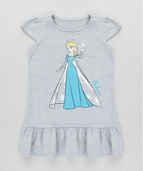 Vestido-Infantil-Elsa-Frozen-com-Babado-Manga-Curta-Cinza-Mescla-9880797-Cinza_Mescla_1