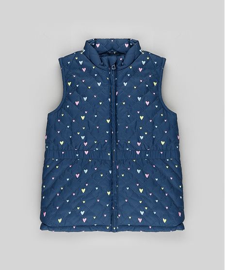Colete-Infantil-Puffer-Matelasse-Estampado-de-Coracoes-Azul-Escuro-9782701-Azul_Escuro_1