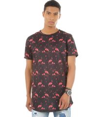 Camiseta-Longa--Flamingos--Preta-8518912-Preto_1