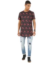 Camiseta-Longa--Flamingos--Preta-8518912-Preto_3